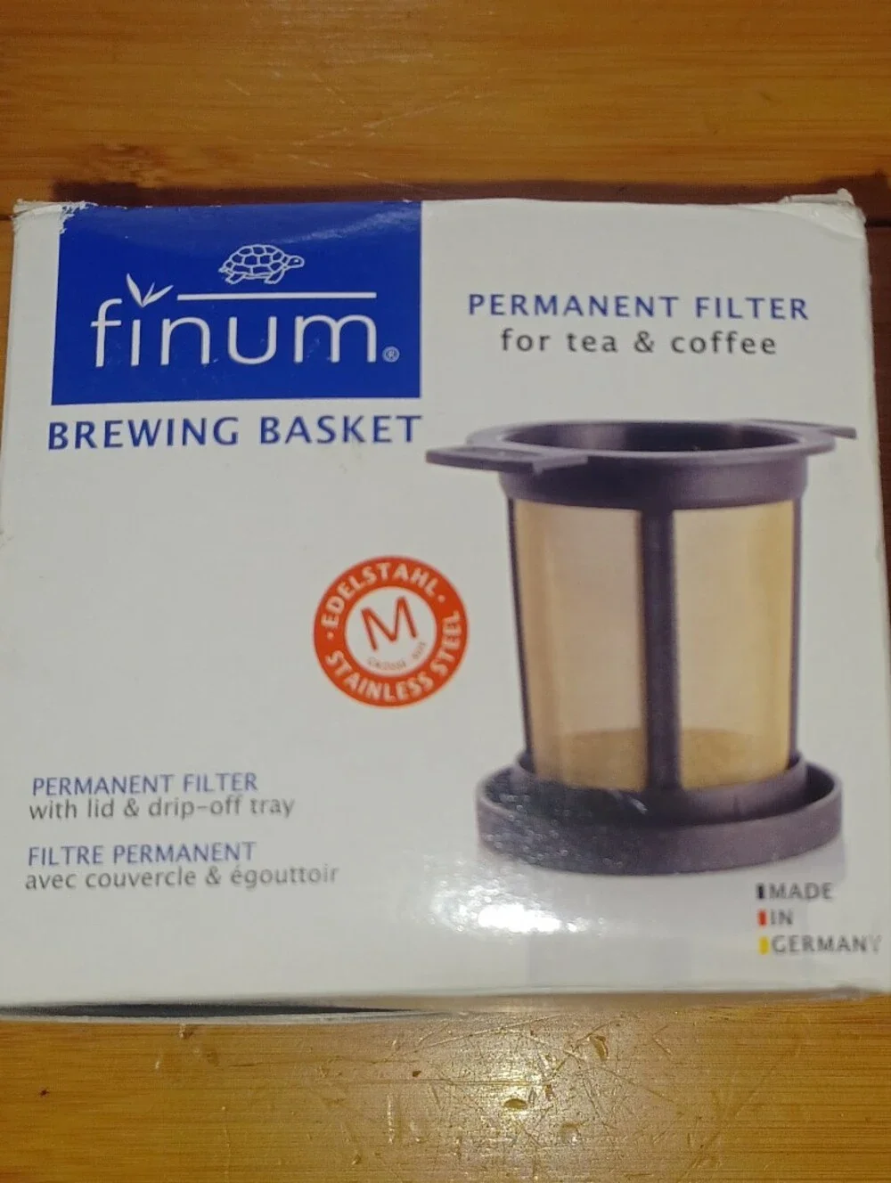 Finum Brewing Basket Permanent Filter - Black and Gold
